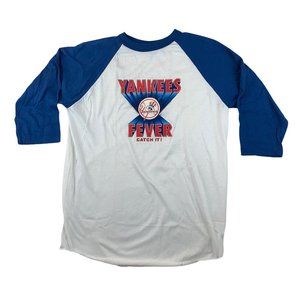 Vintage New York Yankees 1983 Long Sleeve Ringer T Shirt Mens XL Mackler Unworn